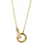 Interlocking Diamond Circle Necklace