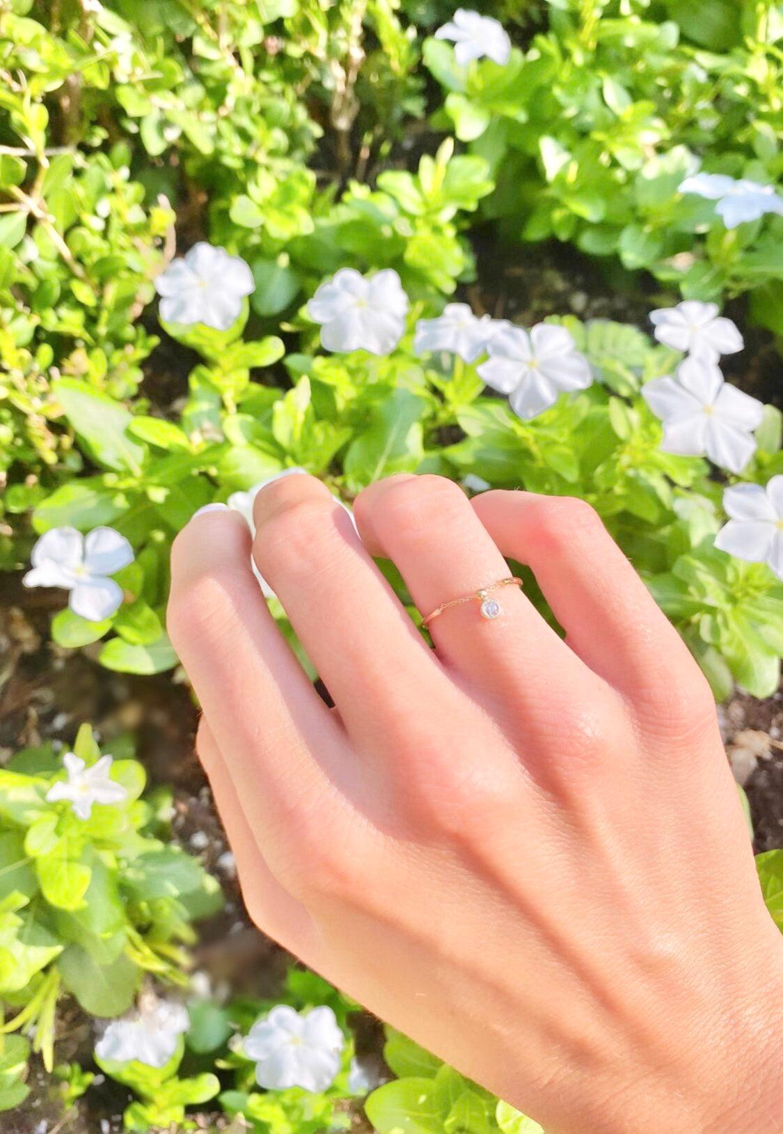 diamond drop chain ring