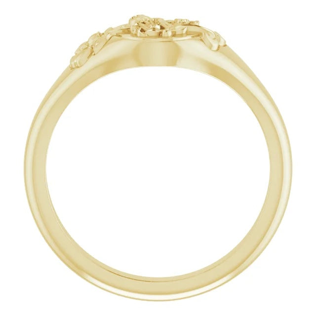 Floral Signet Ring