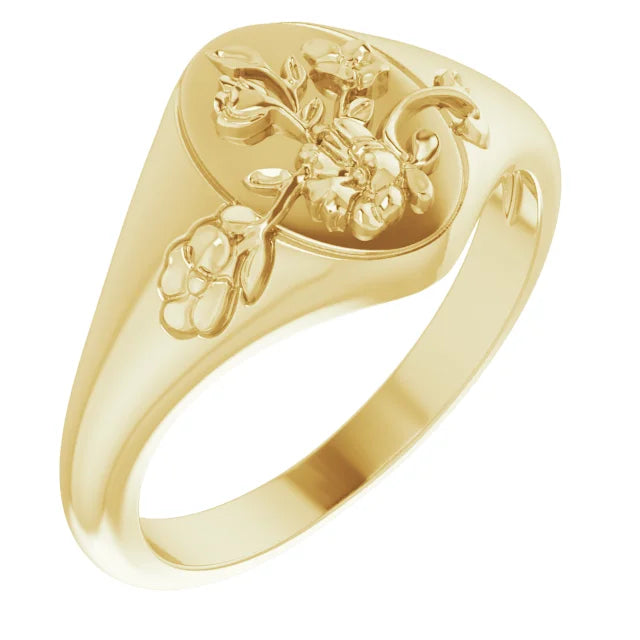 Floral Signet Ring
