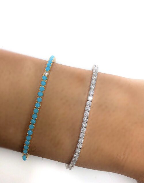gemstone tennis bracelet