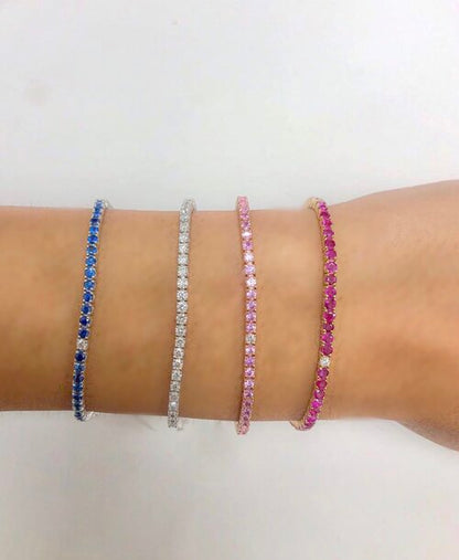 gemstone tennis bracelet