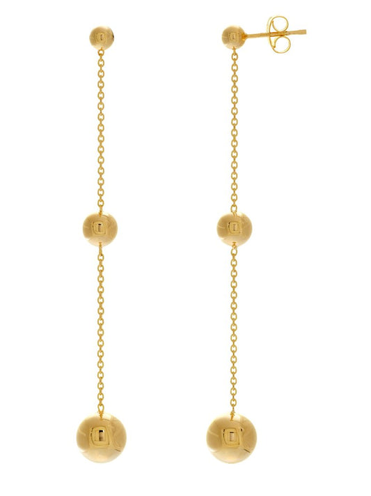 Gold Spheres Drop Earrings