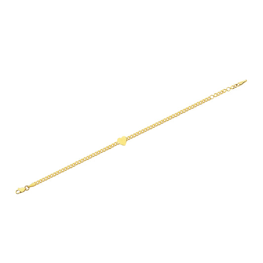 curb chain heart bracelet