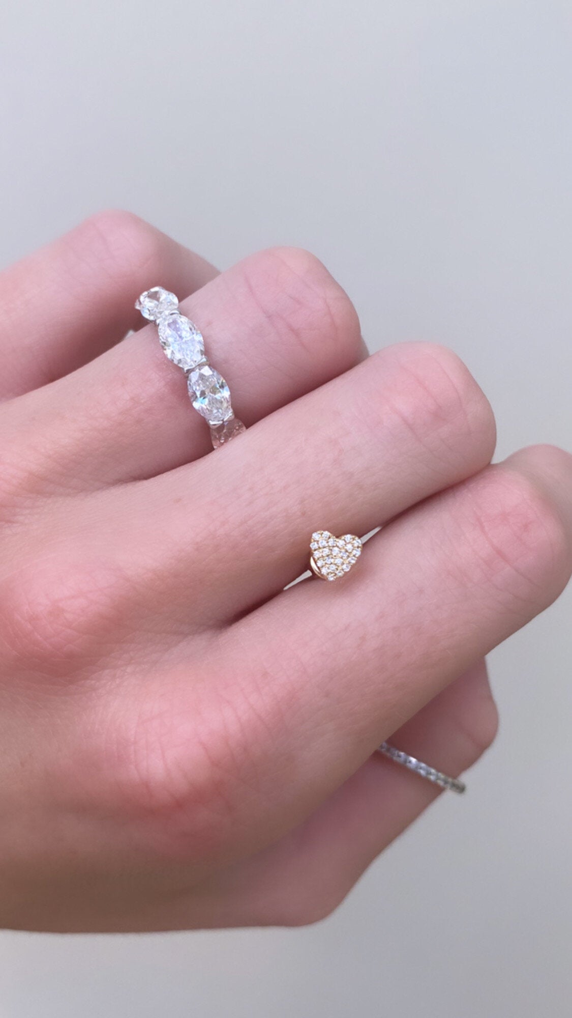baby heart studs