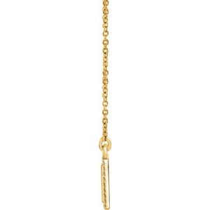 Diamond Lined Nameplate Necklace