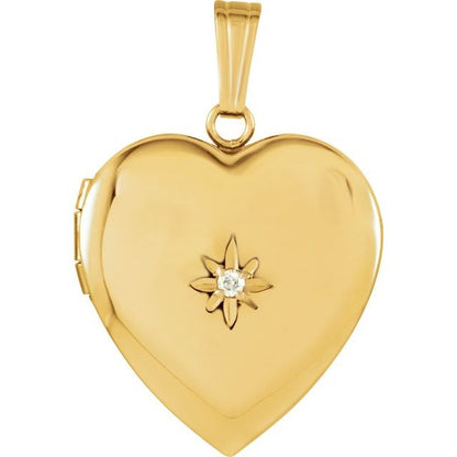 Floral Diamond Heart Locket