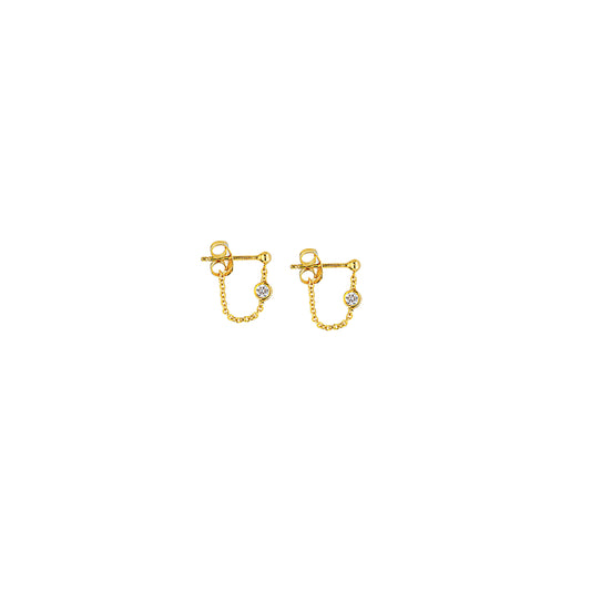 Mini Front to back Diamond Earrings