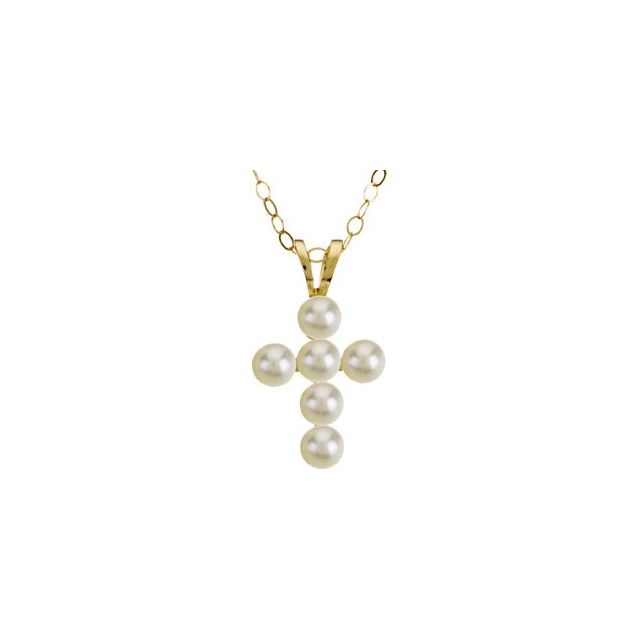 Pearl Cross Necklace