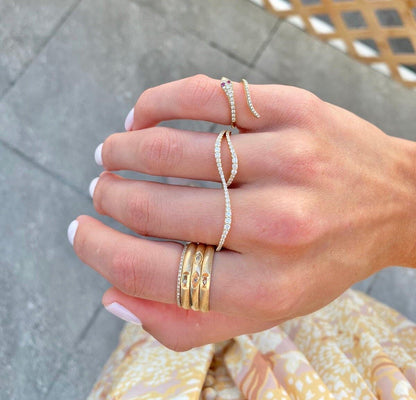 diamond & ruby snake ring