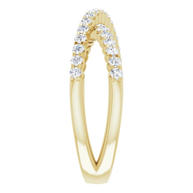 Scalloped Diamond Criss Cross Ring