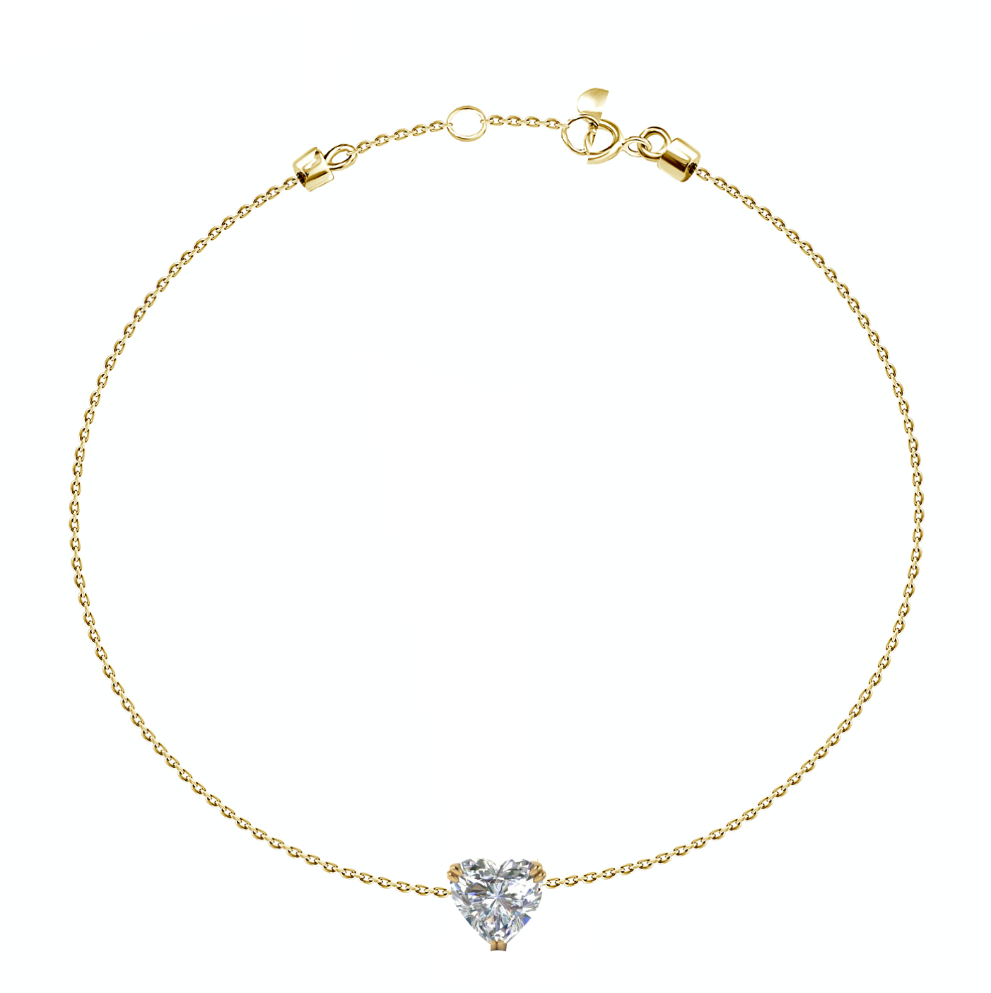 Heart on a Chain Bracelet