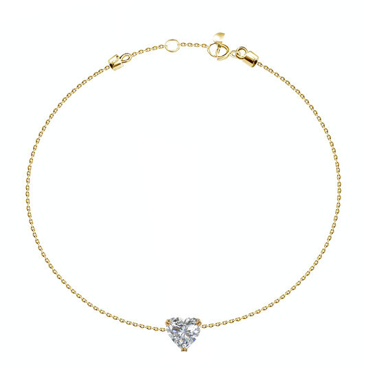 Heart on a Chain Bracelet