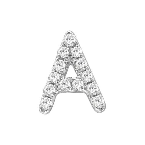 diamond initial stud earrings